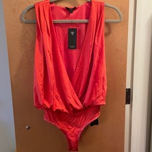 NWT Guess Bodysuit Coral Orange XS
